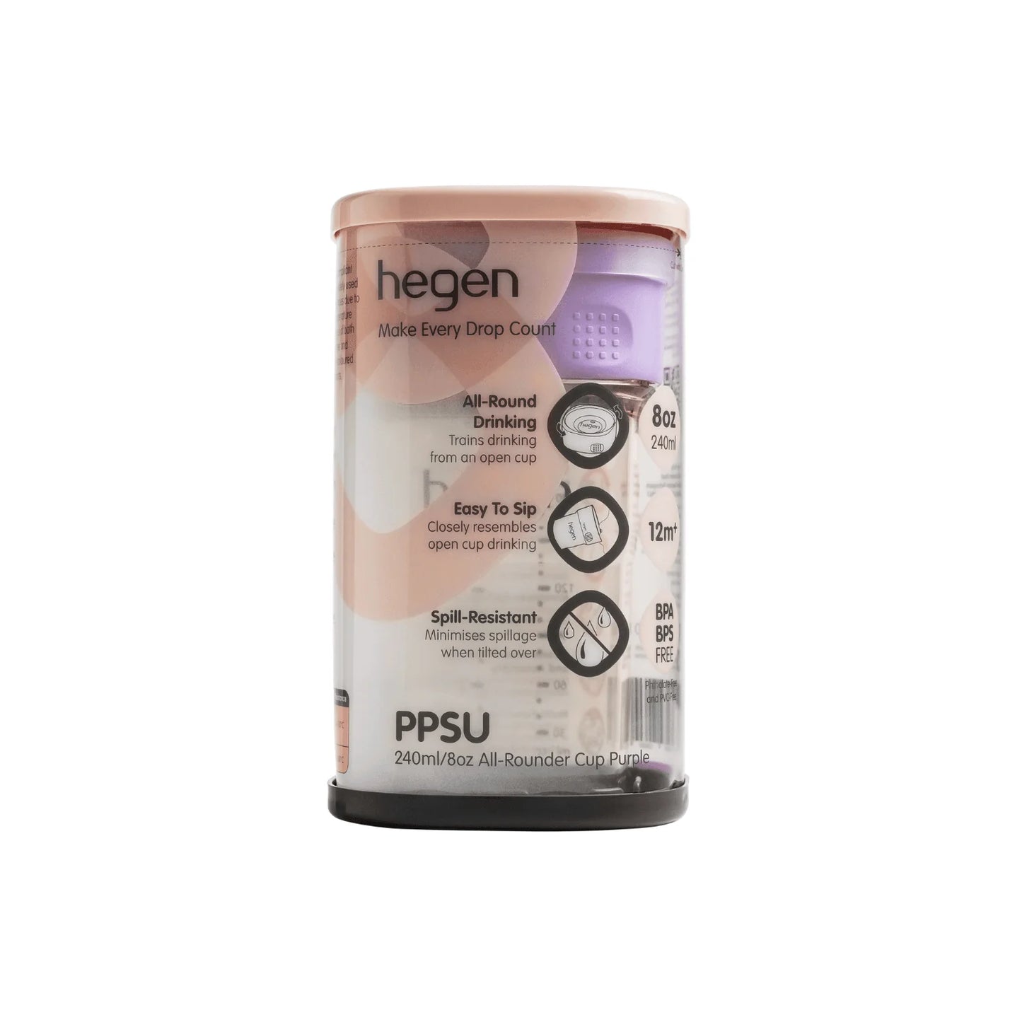 Hegen PCTO 240ml/80oz All-Rounder Cup PPSU Purple