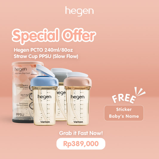 Hegen PCTO™ 240ml/8oz Straw Cup PPSU (Slow Flow)