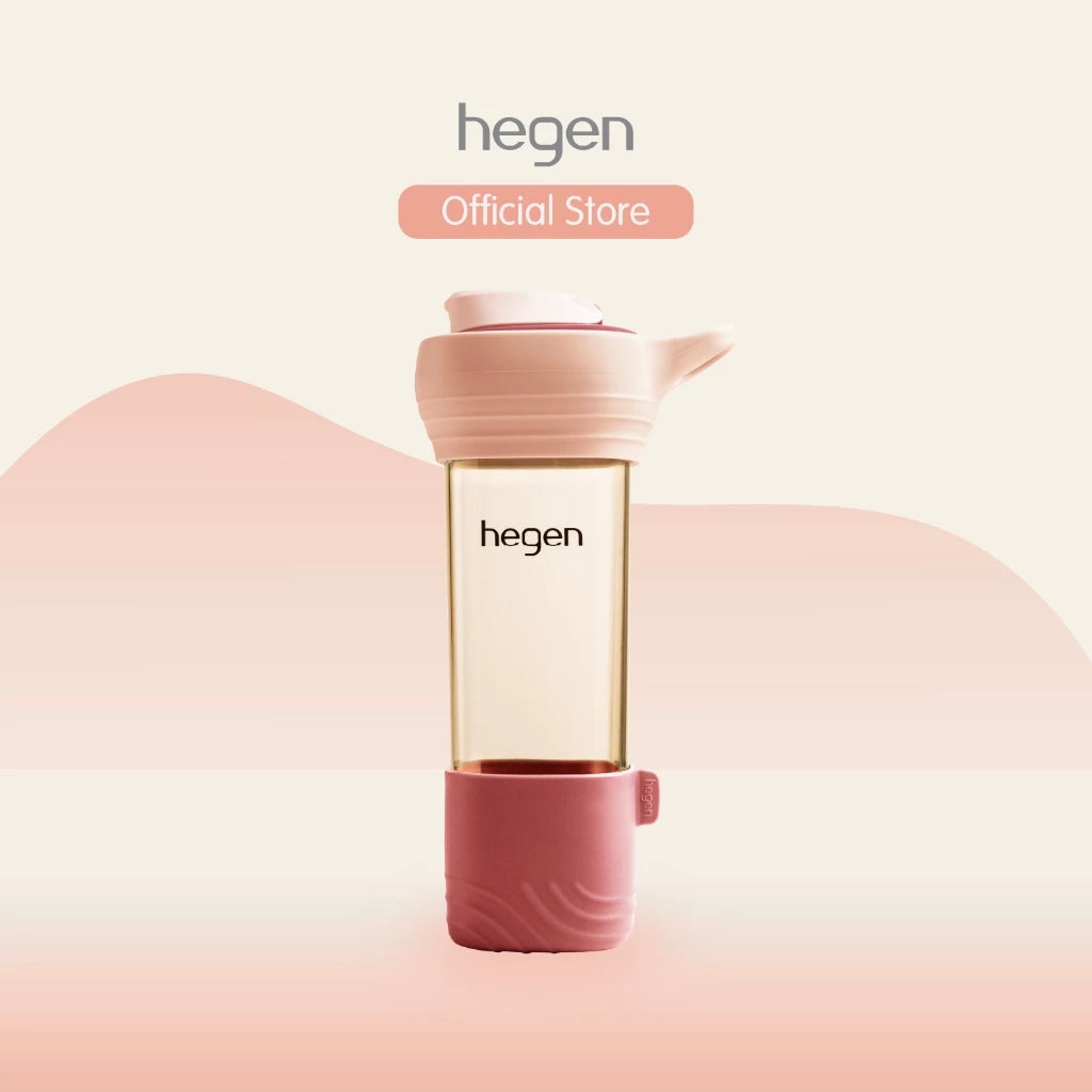 Hegen PCTO™ 450ml/15oz Lifestyle Bottle PPSU Pink with Loop and Boot