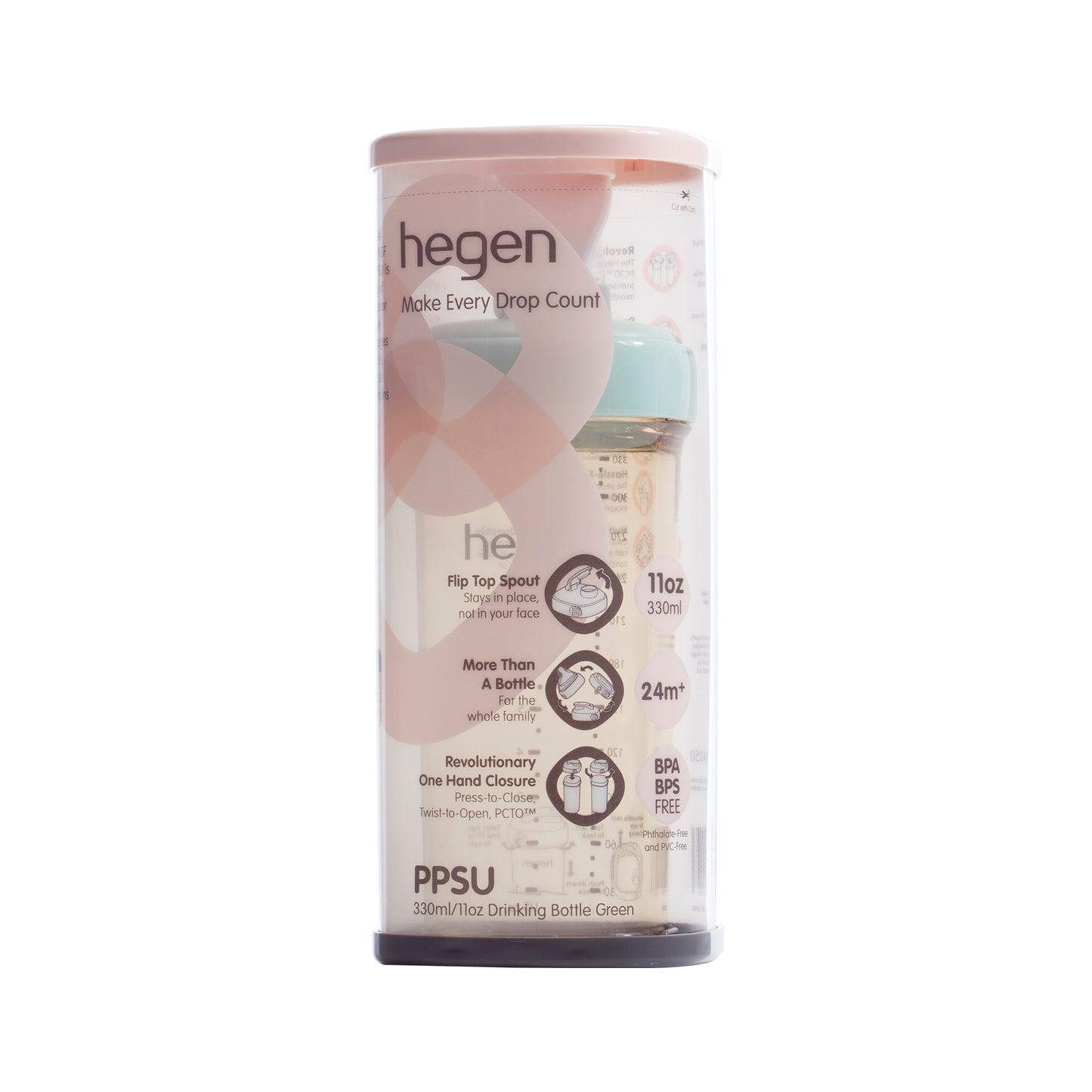 Hegen PCTO™ 330ml/11oz Botol Minum PPSU (Hijau)