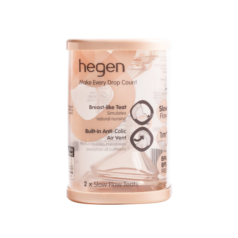 Hegen Teat Slow Flow - 2 - Pack (1 to 3 months)