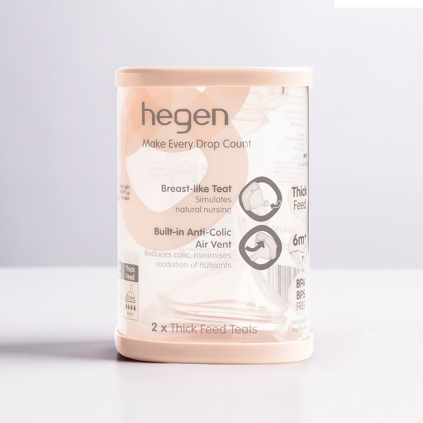 Hegen Teat Thick Feed, 2-Pack (for thickened liquids)