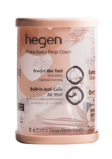 Hegen Teat Extra Slow Flow, 2-Pack (0 to 1 month)